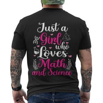 Just Girl Love Math Science Mathematics Science Geek Math Men's T-shirt Back Print - Thegiftio UK