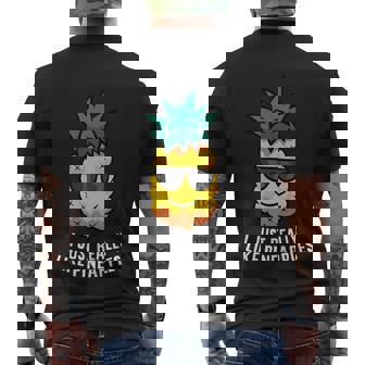 I Just Really Like Pineapples Cute Pineapple Summer Men's T-shirt Back Print - Thegiftio UK