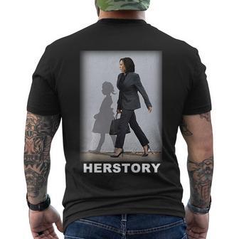 Kamala Harris Herstory Making History Men's Crewneck Short Sleeve Back Print T-shirt - Monsterry