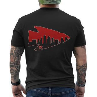 Kansas City Arrow Head Skyline Men's Crewneck Short Sleeve Back Print T-shirt - Monsterry AU