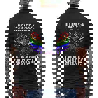 Karaoke Microphone Machine Music Singer Men's T-shirt Back Print - Thegiftio
