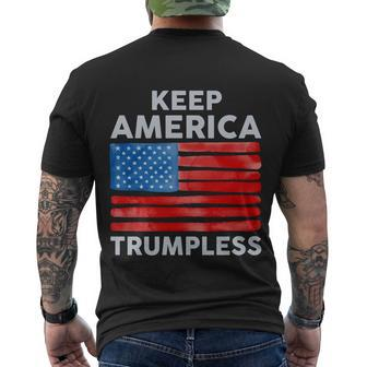 Keep America Trumpless Cool Gift V4 Men's Crewneck Short Sleeve Back Print T-shirt - Monsterry AU