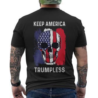 Keep America Trumpless Gift V21 Men's Crewneck Short Sleeve Back Print T-shirt - Monsterry DE