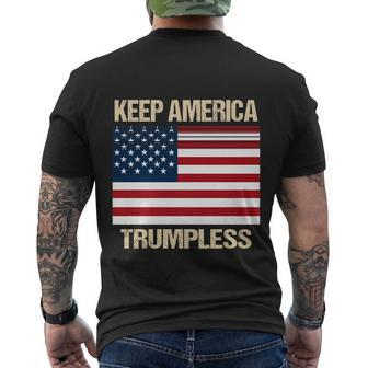 Keep America Trumpless Gift V9 Men's Crewneck Short Sleeve Back Print T-shirt - Monsterry DE