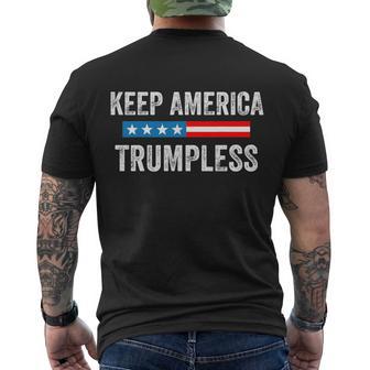 Keep America Trumpless Meaningful Gift Men's Crewneck Short Sleeve Back Print T-shirt - Monsterry DE