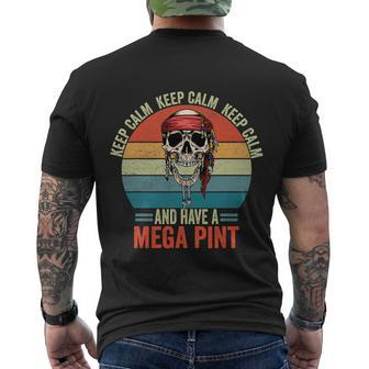 Keep Calm And Have A Mega Pint V2 Men's Crewneck Short Sleeve Back Print T-shirt - Monsterry UK