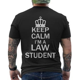 Keep Calm Im A Law Student Funny School Student Teachers Graphics Plus Size Men's Crewneck Short Sleeve Back Print T-shirt - Monsterry AU
