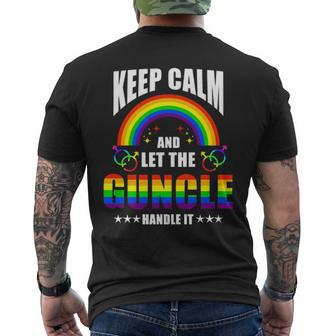 Keep Calm And Let The Guncle Handle It Guncle Men's Back Print T-shirt | Mazezy