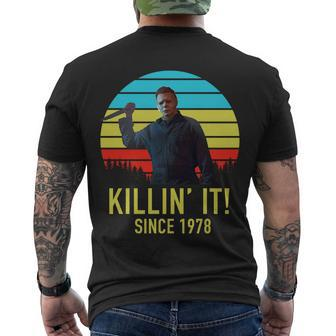 Killin It Since 1978 Retro Horror Movie Men's Crewneck Short Sleeve Back Print T-shirt - Monsterry