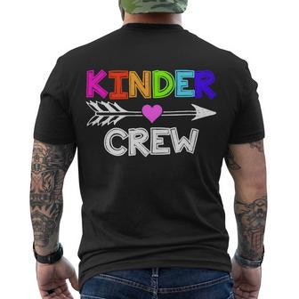 Kinder Crew Kindergarten Teacher Men's Crewneck Short Sleeve Back Print T-shirt - Monsterry AU
