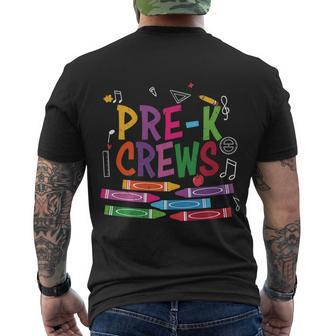 Kinder Crew Prek Back To School First Day Of School Men's Crewneck Short Sleeve Back Print T-shirt - Monsterry