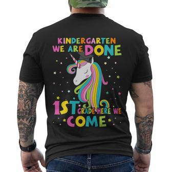 Kindergarten Graduation Magical Unicorn Gift Men's Crewneck Short Sleeve Back Print T-shirt - Monsterry