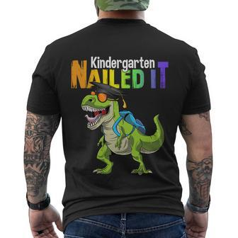 Kindergarten Nailed It Graduation Class Of 2022 Dinosaur Funny Gift Men's Crewneck Short Sleeve Back Print T-shirt - Monsterry AU