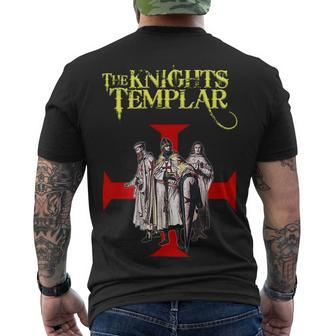 Knight Templar T Shirt - The Knight Templar Of God - Knight Templar Store Men's T-shirt Back Print - Seseable