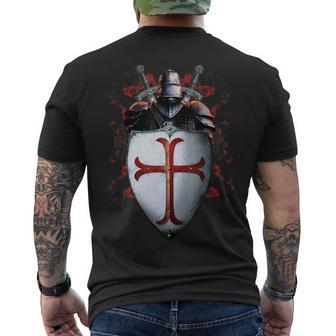 Knights Templar T Shirt - The Brave Knights The Warrior Of God Men's T-shirt Back Print - Seseable