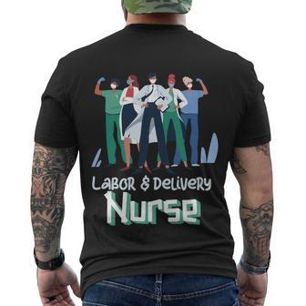 Labor And Delivery Nurse Labor Day Holidays Laborers Workers Men's T-shirt Back Print - Thegiftio UK