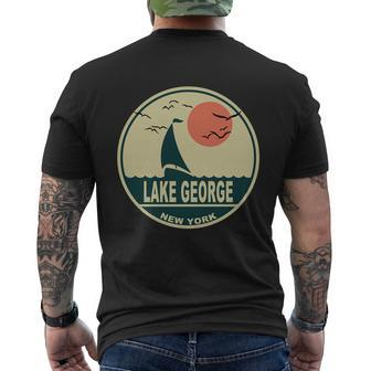 Lake George New York Men's Crewneck Short Sleeve Back Print T-shirt - Monsterry CA