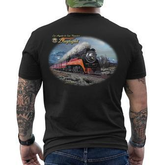 Larry Grossman - Daylight In Winter Train Tshirt Men's Crewneck Short Sleeve Back Print T-shirt - Monsterry CA