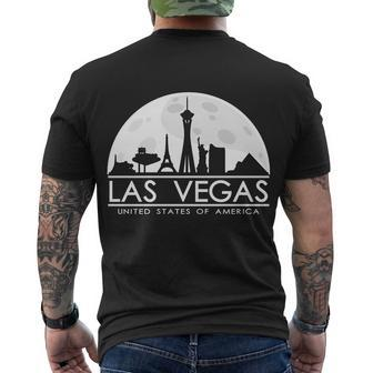 Las Vegas Skyline Tshirt Men's Crewneck Short Sleeve Back Print T-shirt - Monsterry UK