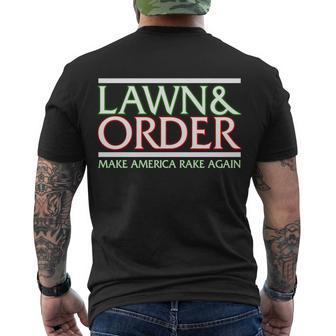 Lawn And Order Make America Rake Again Tshirt Men's Crewneck Short Sleeve Back Print T-shirt - Monsterry DE
