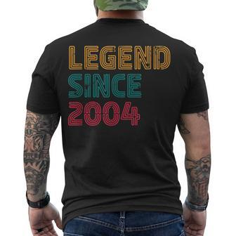 Legend Since 2004 18 Years Old Retro Born 2004 18Th Birthday Men's T-shirt Back Print - Thegiftio UK