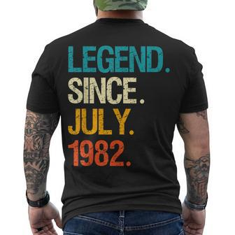Legend Since July 1982 40 Year Old Bday 40Th Birthday Men's T-shirt Back Print - Seseable