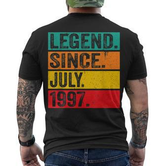 Legend Since July 1997 25Th Birthday 25 Years Old Vintage Men's T-shirt Back Print - Seseable