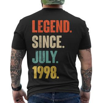 Legend Since July 1998 - 24 Year Old 24Th Birthday Men's T-shirt Back Print - Seseable