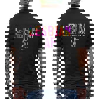 Lesbian Af Flower Lgbt Pride And Gay Love Parade Men's T-shirt Back Print - Thegiftio