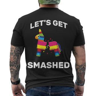 Lets Get Smashed Pinata Men's Crewneck Short Sleeve Back Print T-shirt - Monsterry