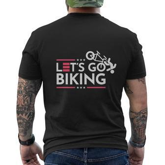 Lets Go Biking Joe Biden Joe Brandon Men's Crewneck Short Sleeve Back Print T-shirt - Monsterry DE