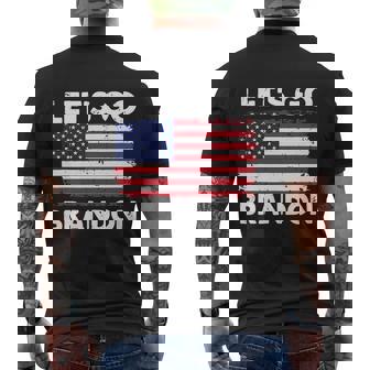 Lets Go Brandon Lets Go Brandon Flag Men's Crewneck Short Sleeve Back Print T-shirt - Monsterry
