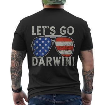 Lets Go Darwin Sarcastic Tshirt Men's Crewneck Short Sleeve Back Print T-shirt - Monsterry DE