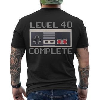 Level 40 Complete Retro Gamer 40Th Birthday Men's Crewneck Short Sleeve Back Print T-shirt - Monsterry