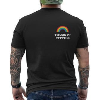 Lgbt Pride Month Gay Pride Tacos And Titties Men's Crewneck Short Sleeve Back Print T-shirt - Monsterry