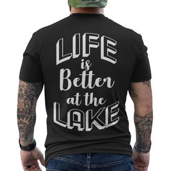 Life Is Better At The Lake Men's Crewneck Short Sleeve Back Print T-shirt - Monsterry AU