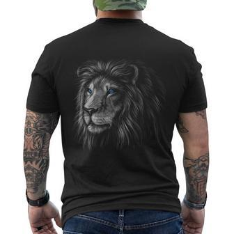Lion Apparel Hand Drawing Game Day Vintage Detroit Men's Crewneck Short Sleeve Back Print T-shirt - Monsterry AU