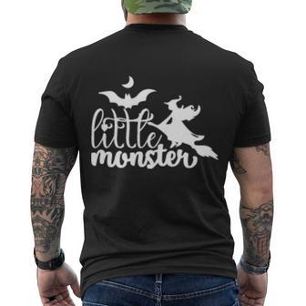 Little Monster Funny Halloween Quote Men's Crewneck Short Sleeve Back Print T-shirt - Monsterry AU