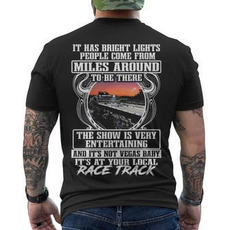 Local Race Track V2 Men's Crewneck Short Sleeve Back Print T-shirt - Seseable