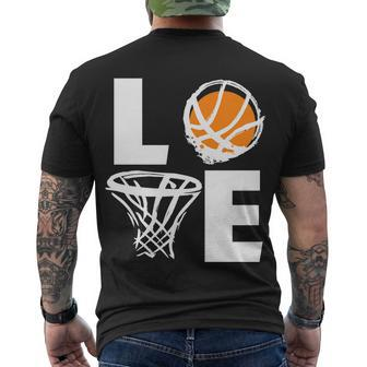 Love Basketball Hoop Tshirt Men's Crewneck Short Sleeve Back Print T-shirt - Monsterry UK