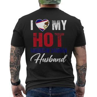 I Love My Hot American Samoan Husband American Men's T-shirt Back Print - Thegiftio UK