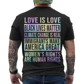 Love Is Love Black Lives Matter Tshirt Men's Crewneck Short Sleeve Back Print T-shirt - Monsterry AU