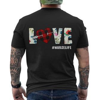 Love Nurselife Arrow Heart Tshirt Men's Crewneck Short Sleeve Back Print T-shirt - Monsterry AU