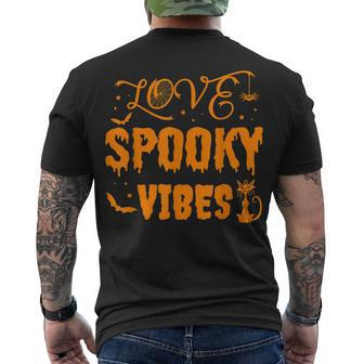 Love Spooky Vibes Easy Halloween Costume Halloween Outfit Men's T-shirt Back Print - Seseable