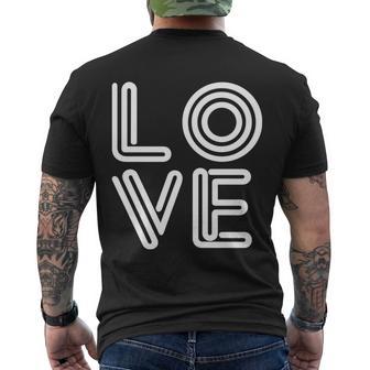 Love Valentines Day Word Logo Tshirt Men's Crewneck Short Sleeve Back Print T-shirt - Monsterry DE