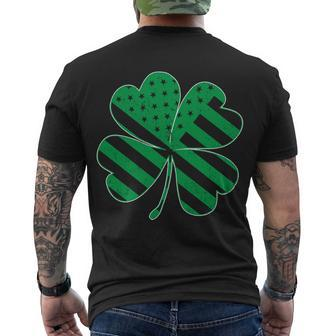 Lucky Irish American Clover Flag Men's Crewneck Short Sleeve Back Print T-shirt - Monsterry