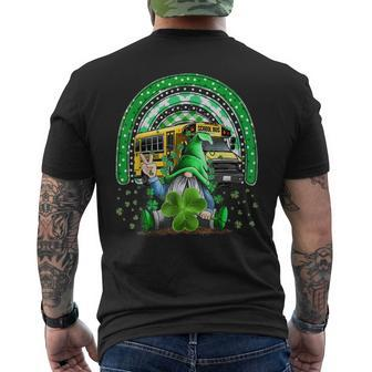 Lucky Shamrock The Bus Driver Gnome St Patricks Day Men's T-shirt Back Print - Thegiftio UK