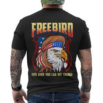Lyriclyfe Free Bird Usa Eagle Men's T-shirt Back Print - Thegiftio UK
