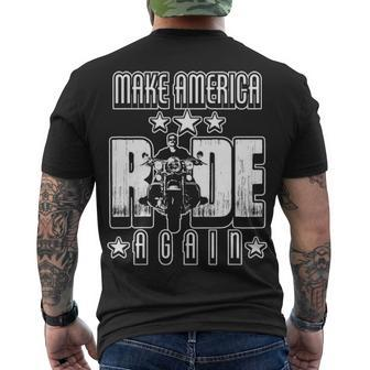 Make America Ride Again Men's Crewneck Short Sleeve Back Print T-shirt - Seseable