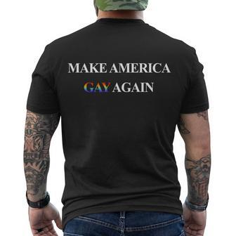 Make American Gay Again Tshirt Men's Crewneck Short Sleeve Back Print T-shirt - Monsterry